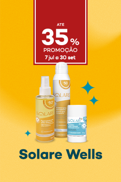 Protetores Solares da marca Solare Wells com at&eacute; 35% promo&ordm;&atilde;o - de 7 julho a 30 setembro